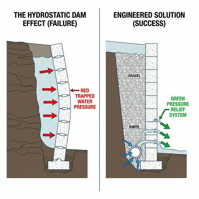 The Hydrostatic Dam Effect Diagram