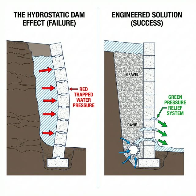 The Hydrostatic Dam Effect Diagram