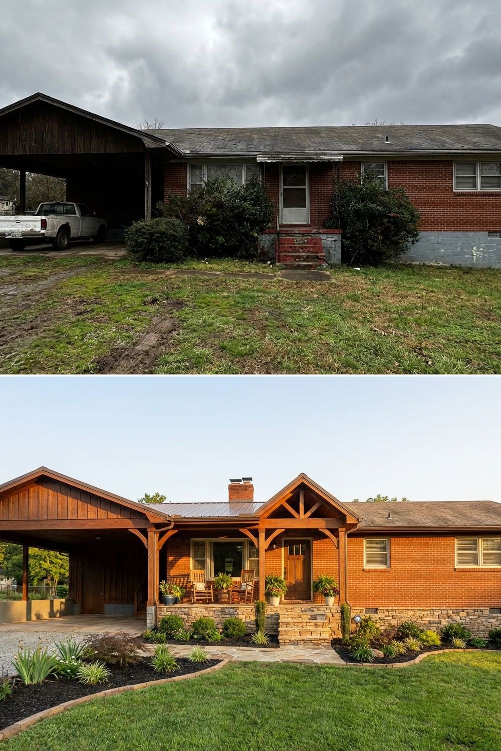 Front porch and front yard curb appeal example